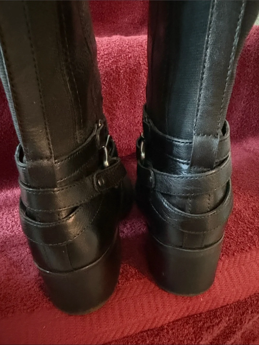Marc Fisher Tall Black Leather Over-the-Knee Riding Boots